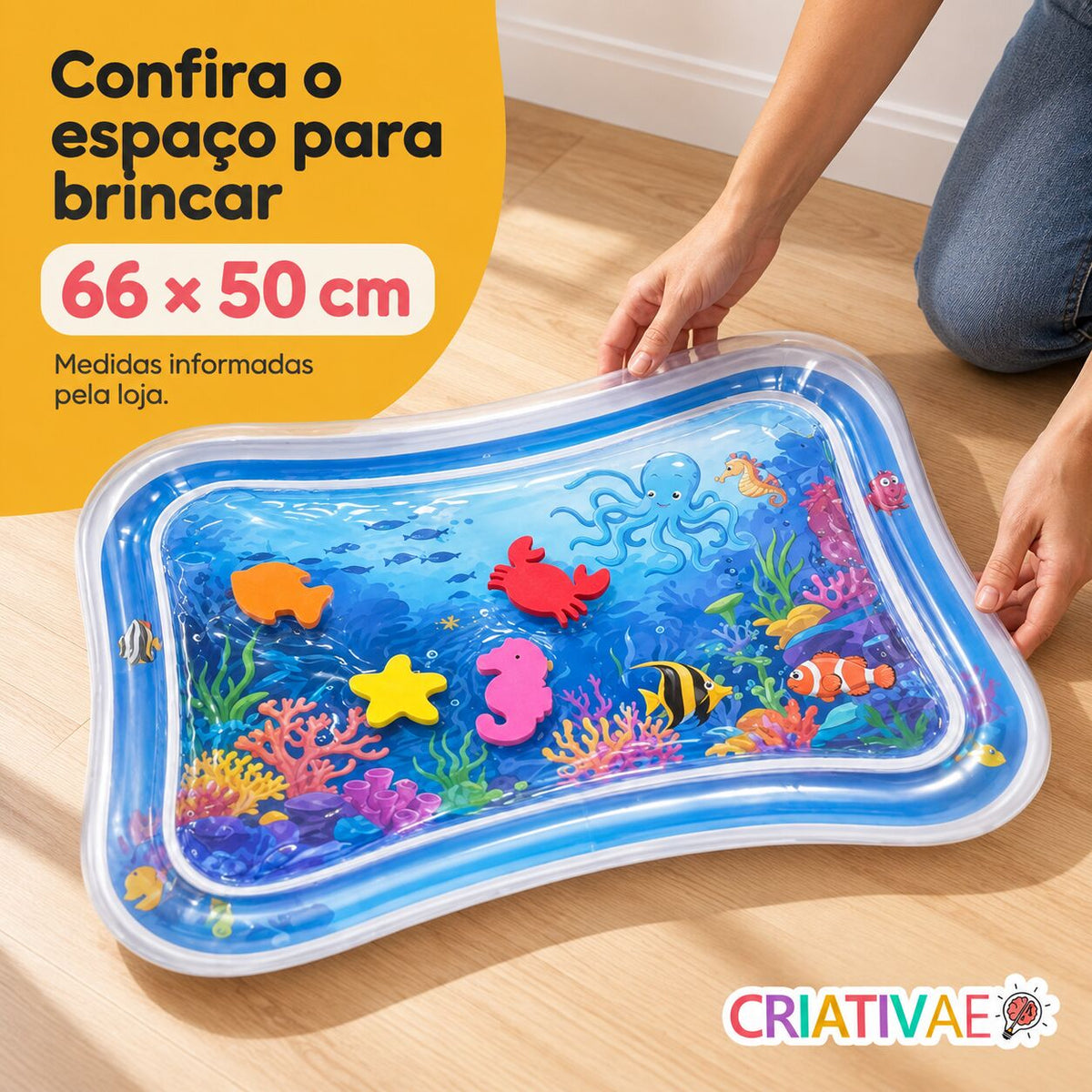 Tapete de Água Interativo para Bebês Criativaê