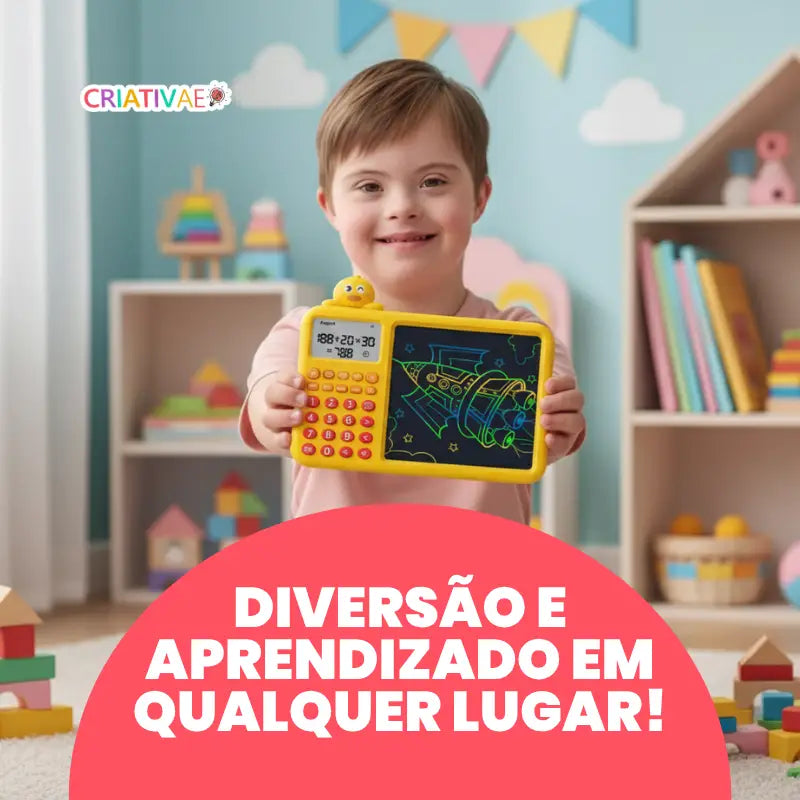 Lousa Mágica Infantil com Calculadora Educativa 2 em 1 | CRIATIVAE