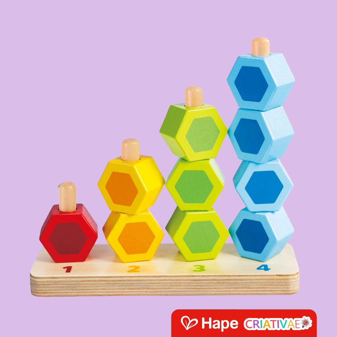 Torre de Contagem Colorida Hape - Aprender a contar nunca foi tão divertido | CRIATIVAE