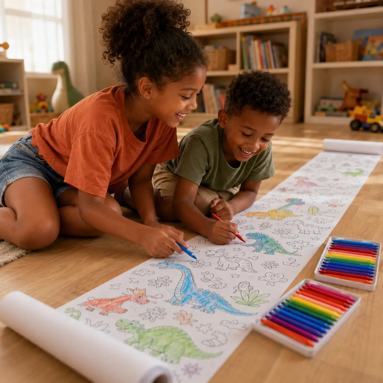Bobina Criativa Criativaê - Rolo de Colorir de 3 Metros com Mais de 1000 Desenhos Coláveis
