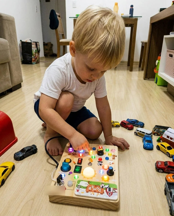 Busy Kids Criativaê - Painel Sensorial Montessori com Luzes