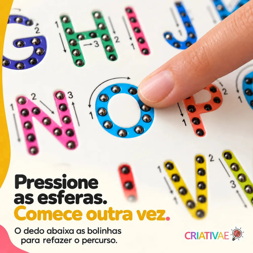 Traçado Criativaê - Quadro Magnético de Letras Dupla Face