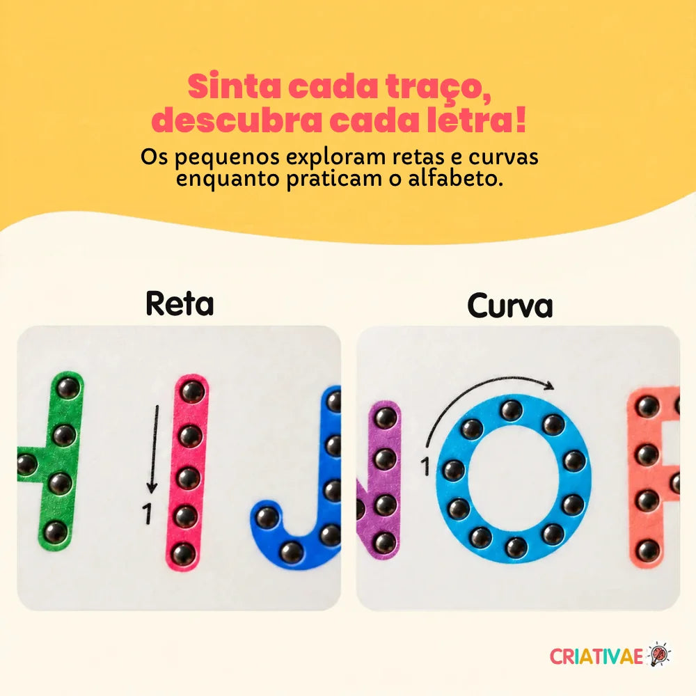Traçado Criativaê - Quadro Magnético de Letras Dupla Face