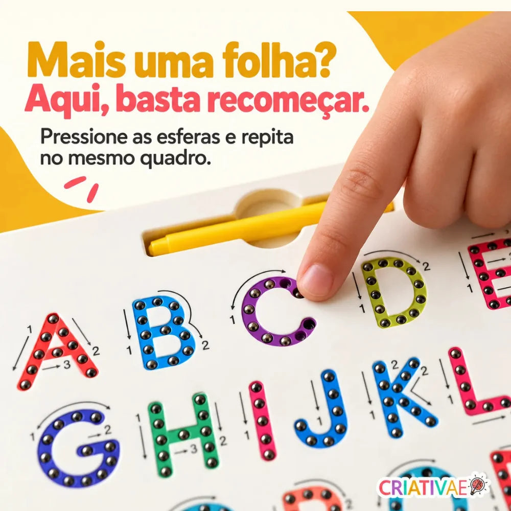 Traçado Criativaê - Quadro Magnético de Letras Dupla Face