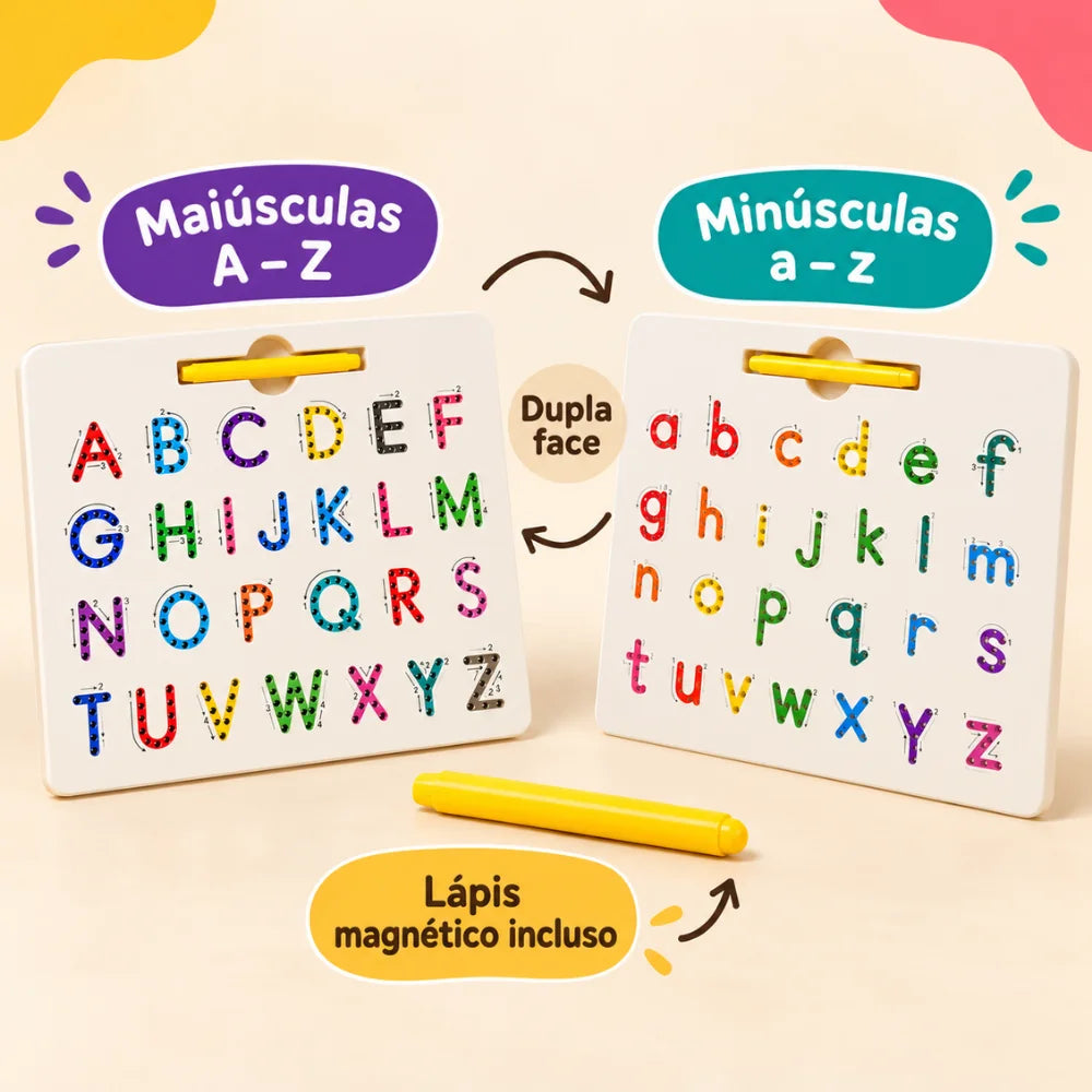 Traçado Criativaê - Quadro Magnético de Letras Dupla Face