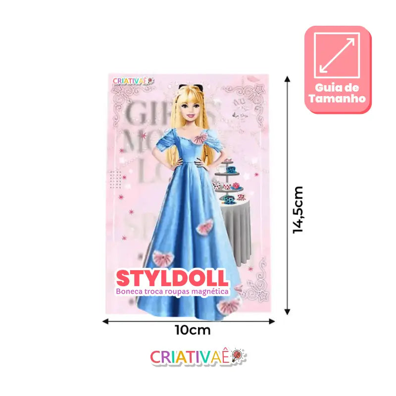 Styldoll - Nova Boneca Fashionista com Roupas Magnéticas