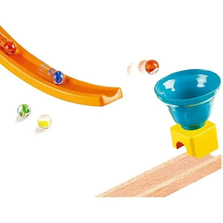 Pista de Obstáculos e Manobras para Bolinhas de Gude de Madeira DIY | HAPE