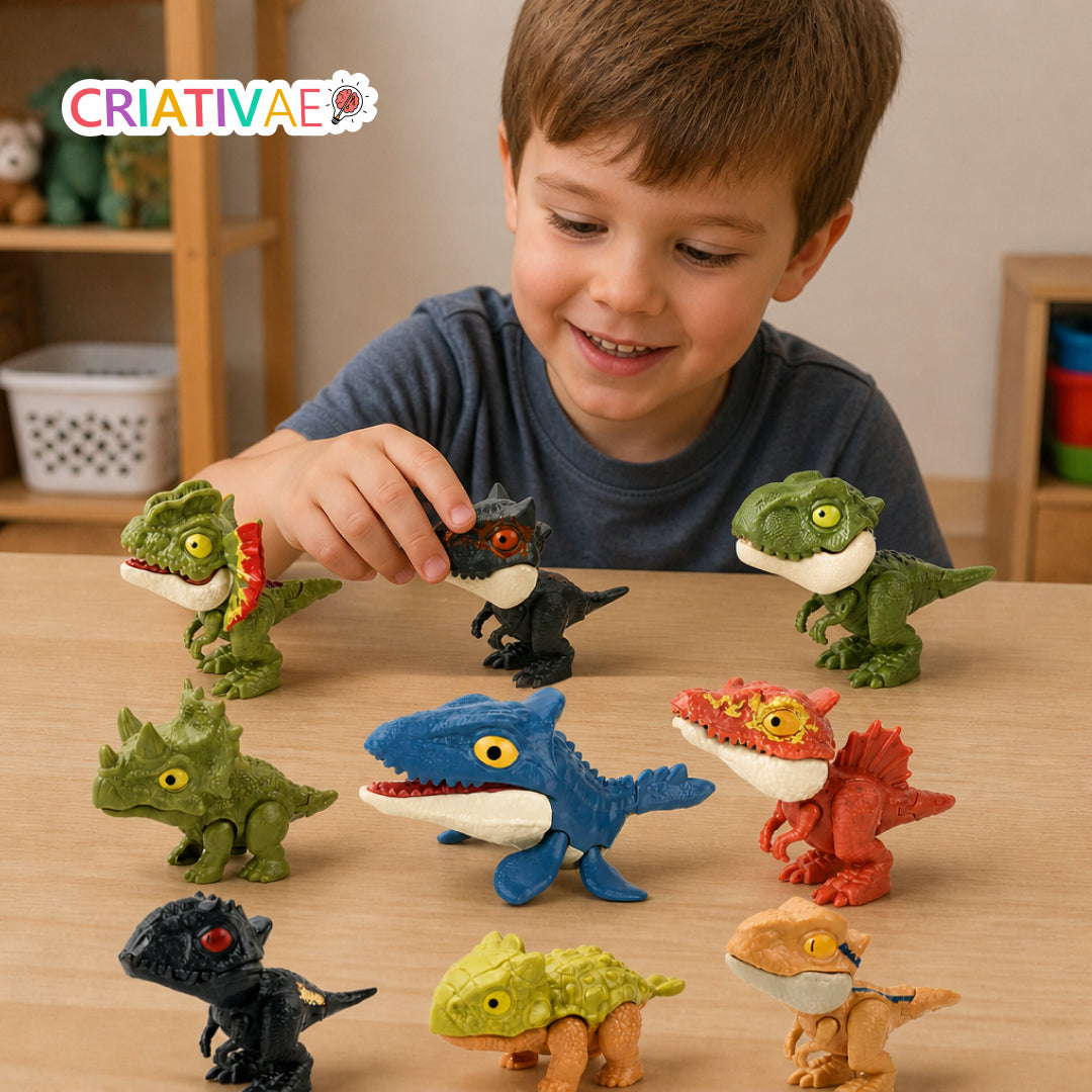 Kit Nhacssauros Criativaê - Kit Dinossauros de Brinquedo Anti-stress
