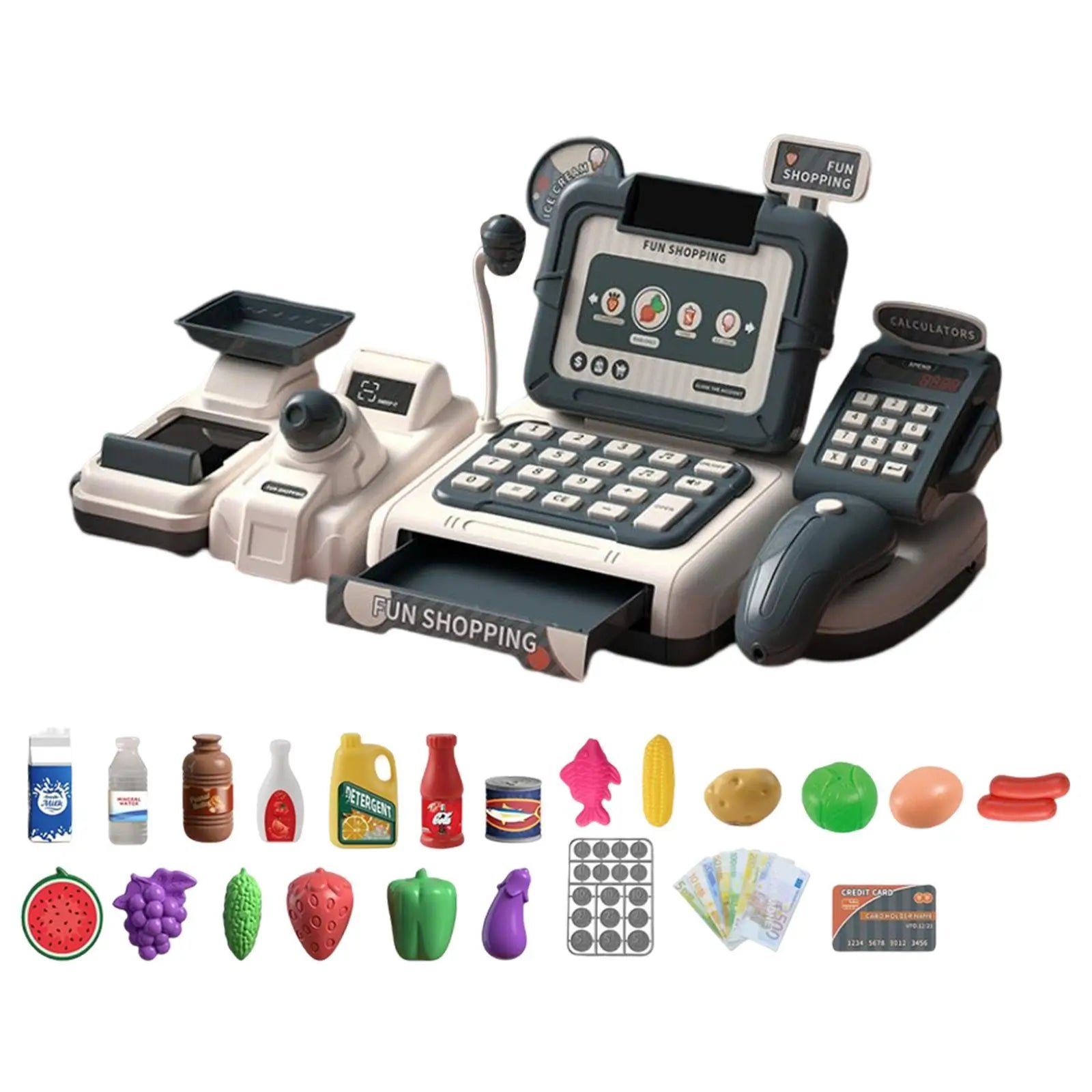 BRINQUEDO SIMULADOR DE CAIXA DE SUPER MERCADO