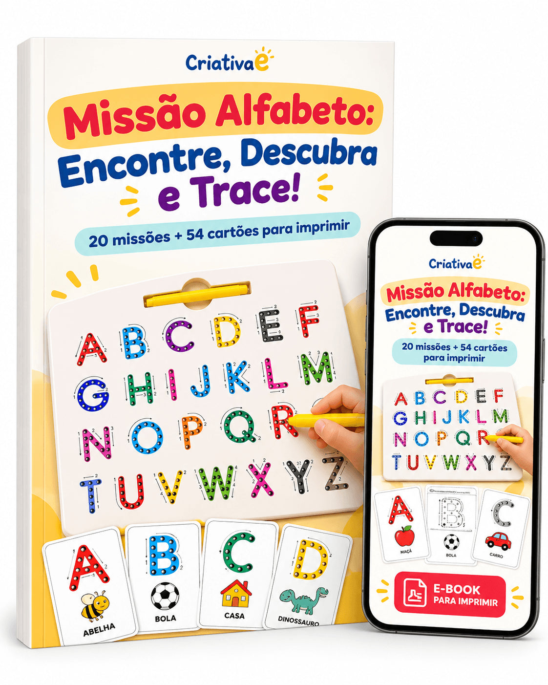 Missão Alfabeto: Encontre, Descubra e Trace!