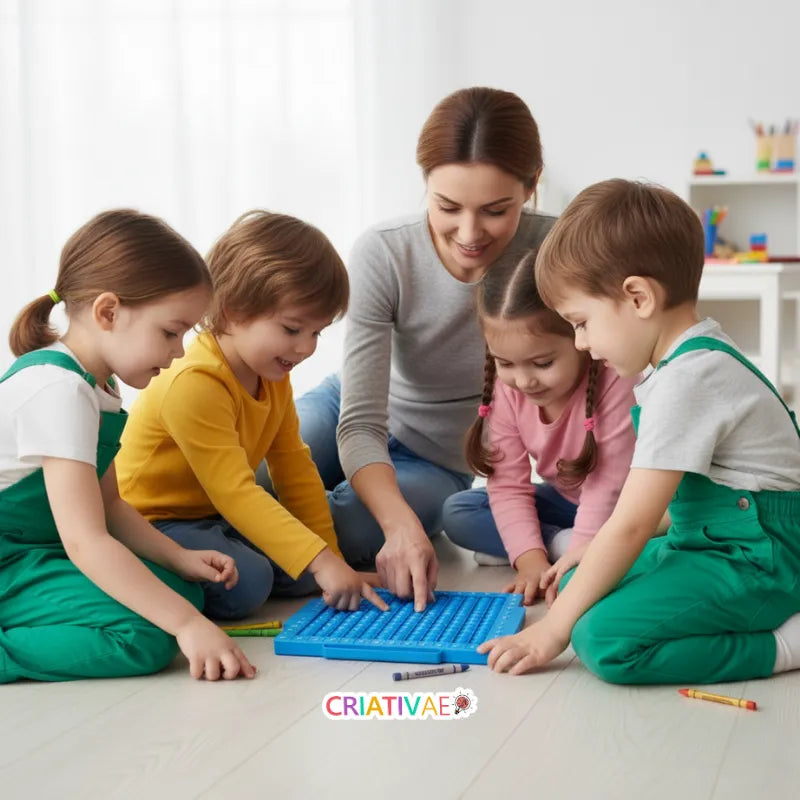 Kit de Matemática Interativo Pop It – Aprendizado Divertido de Frações, Soma, Subtração, Multiplicação e Divisão | CRIATIVAE