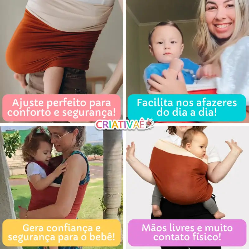Sling da Criativaê para carregar crianças