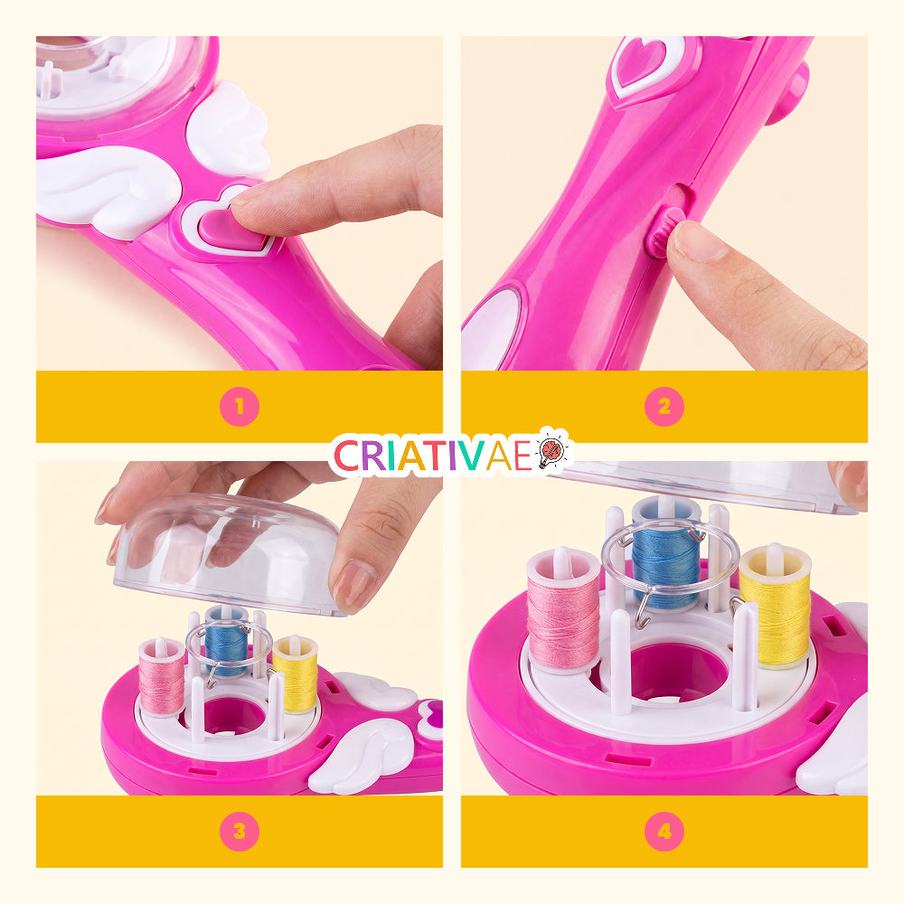 Tererê Twist Criativaê - Decorador de Cabelos Infantil com Linhas Coloridas
