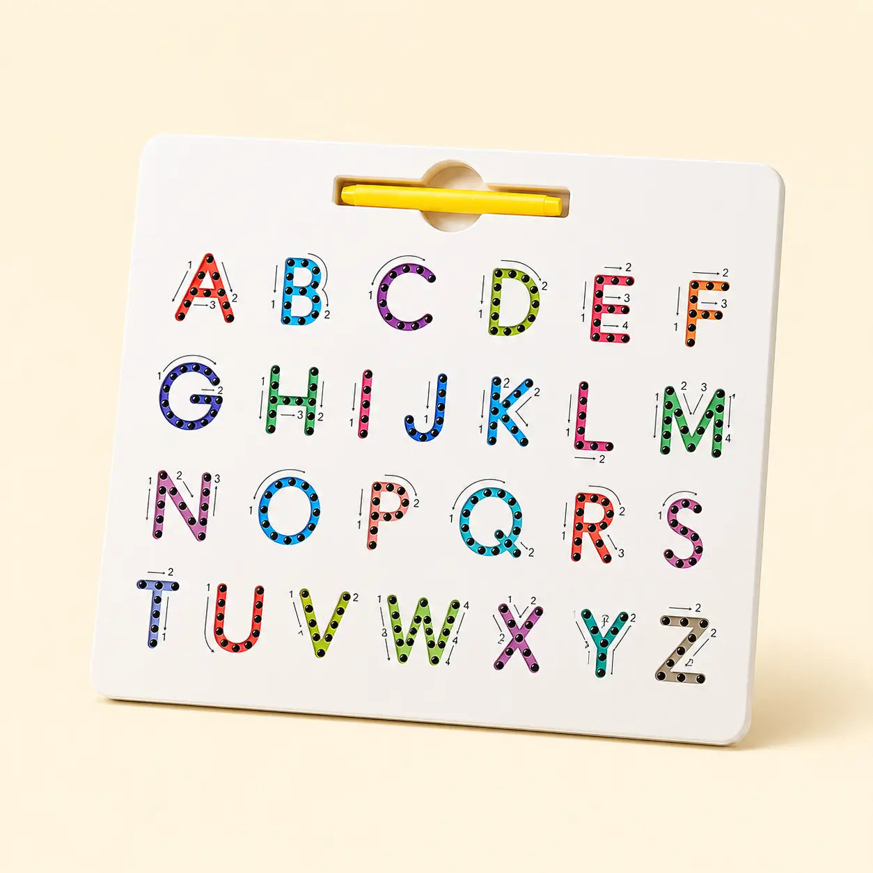 Quadro Magnético de Traçado de Letras Alfabéticas Educativo de Dupla Face | CRIATIVAE