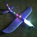 Avião Planador Inquebrável 3+ Criativaê Azul com Luzes 