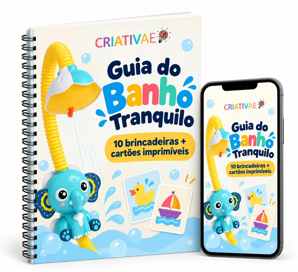 Guia do Banho Tranquilo: 10 brincadeiras + cartões imprimíveis