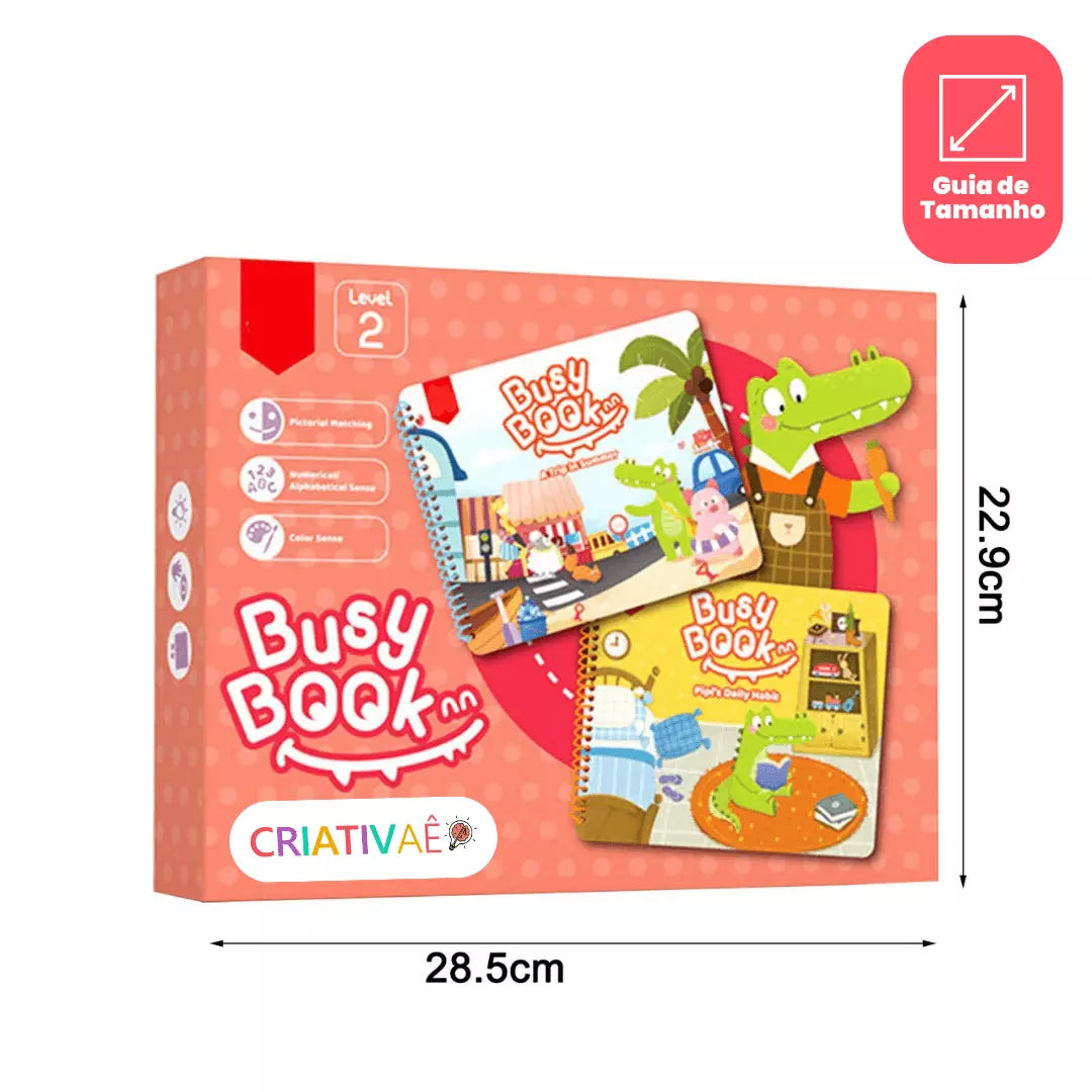 Busy Book - Livro Interativo Montessori + Brinde Exclusivo 3+ Criativaê