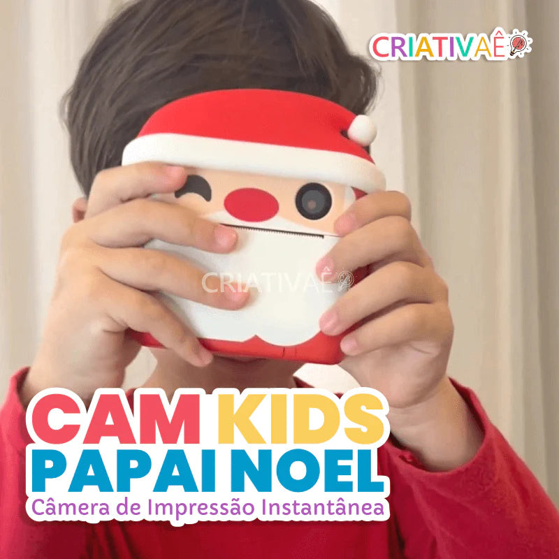 Cam Kids Papai Noel - Câmera Infantil de Impressão Instantânea Criativaê 3+ Criativaê