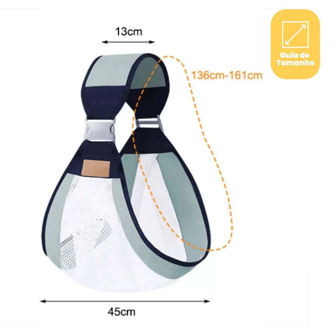 Canguruko - Sling Ajustável para Transporte Seguro do Bebê + Brinde Exclusivo 0-2 Criativaê