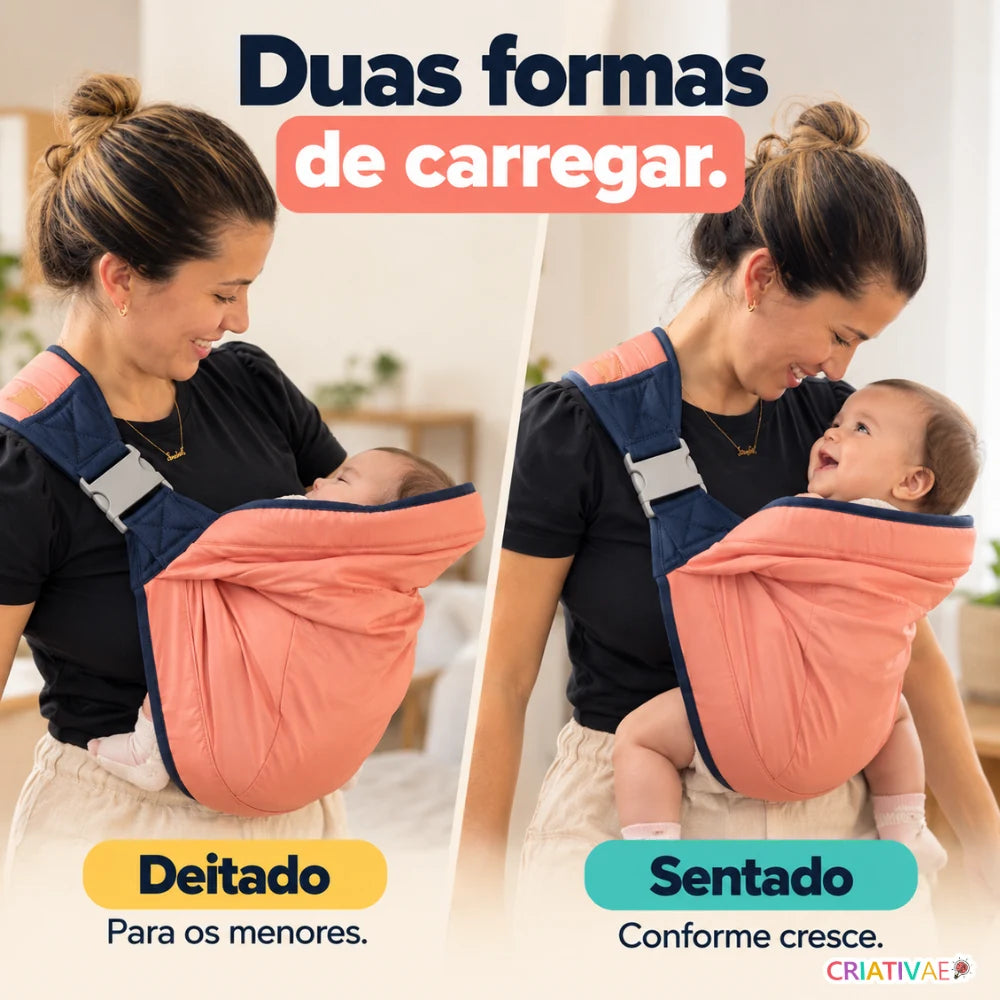 Canguruko Criativaê - Sling Ajustável para Transporte Seguro do Bebê