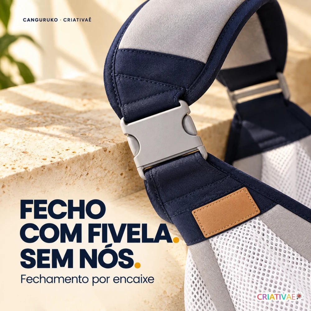 Canguruko Criativaê - Sling Ajustável para Transporte Seguro do Bebê