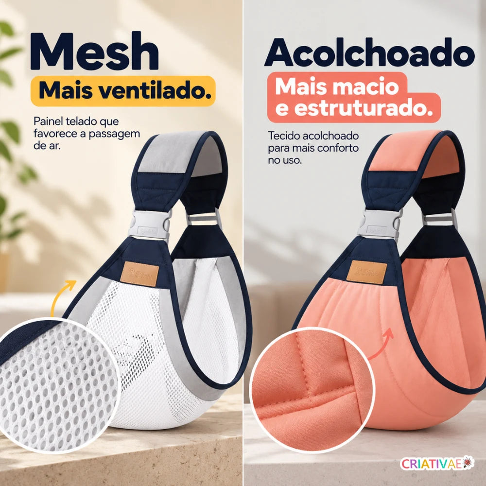 Canguruko Criativaê - Sling Ajustável para Transporte Seguro do Bebê