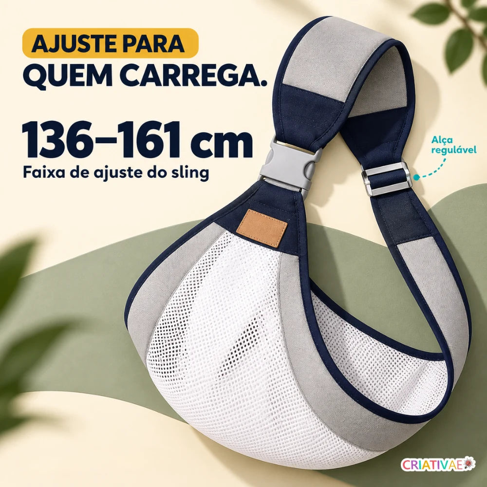 Canguruko Criativaê - Sling Ajustável para Transporte Seguro do Bebê