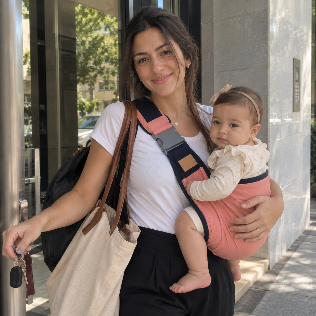 Depois — Canguruko Criativaê - Sling Ajustável para Transporte Seguro do Bebê
