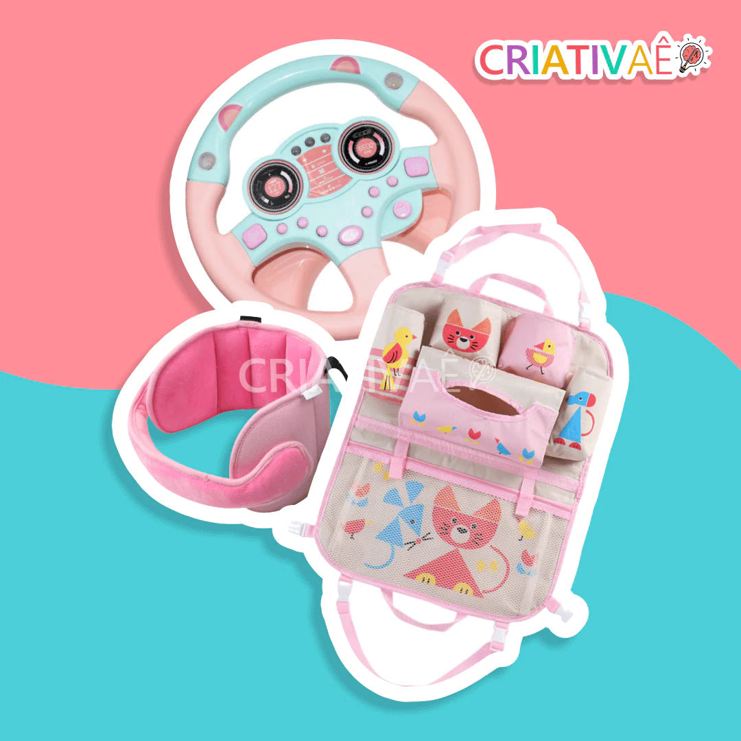 Combo Viagem de Carro + Brinde Exclusivo 3+ Criativaê Rosa