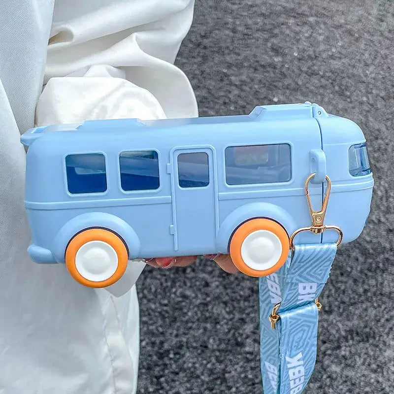 Garrafinha ÁquaVibe com Design de Perua Kombi 3+ Criativaê Azul