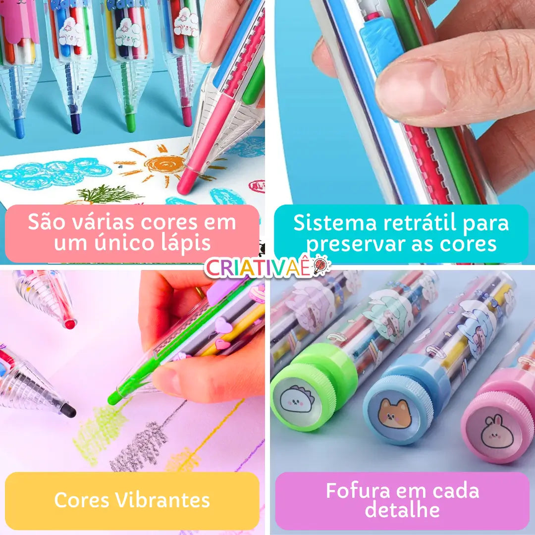 Kit 3 Lápis Multicriativos Kit 3 Lápis Multicriativos Criativaê