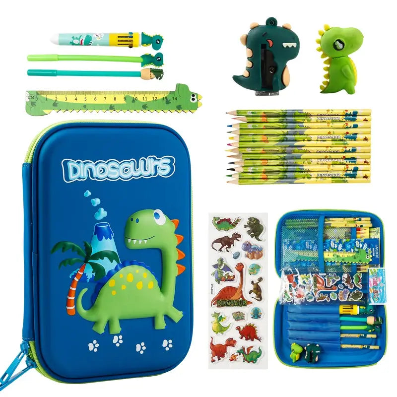 Kit Estojo Criativo + Brinde Exclusivo 3+ Criativaê Dinossauro