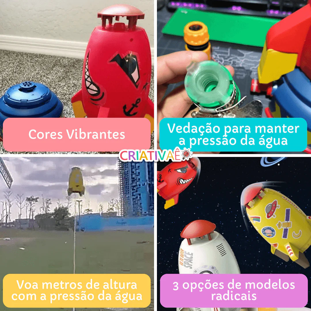 Rocket Ácqua - Foguete Aspersor de Água + Brinde Exclusivo 3+ Criativaê