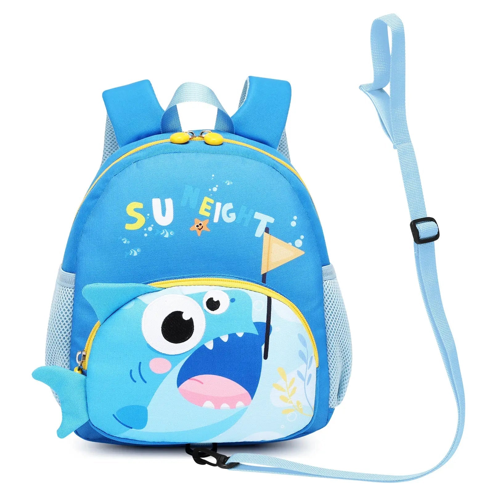 SafeBag - Mochila com Cordão de Confiança + Brinde Exclusivo 3+ Criativaê Tubarão