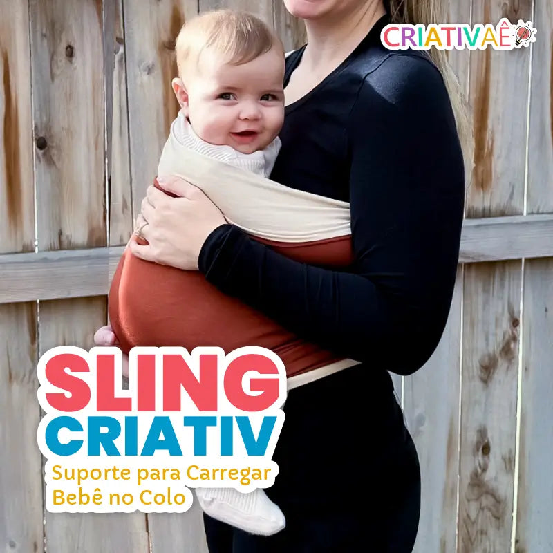 Sling da Criativaê para carregar crianças