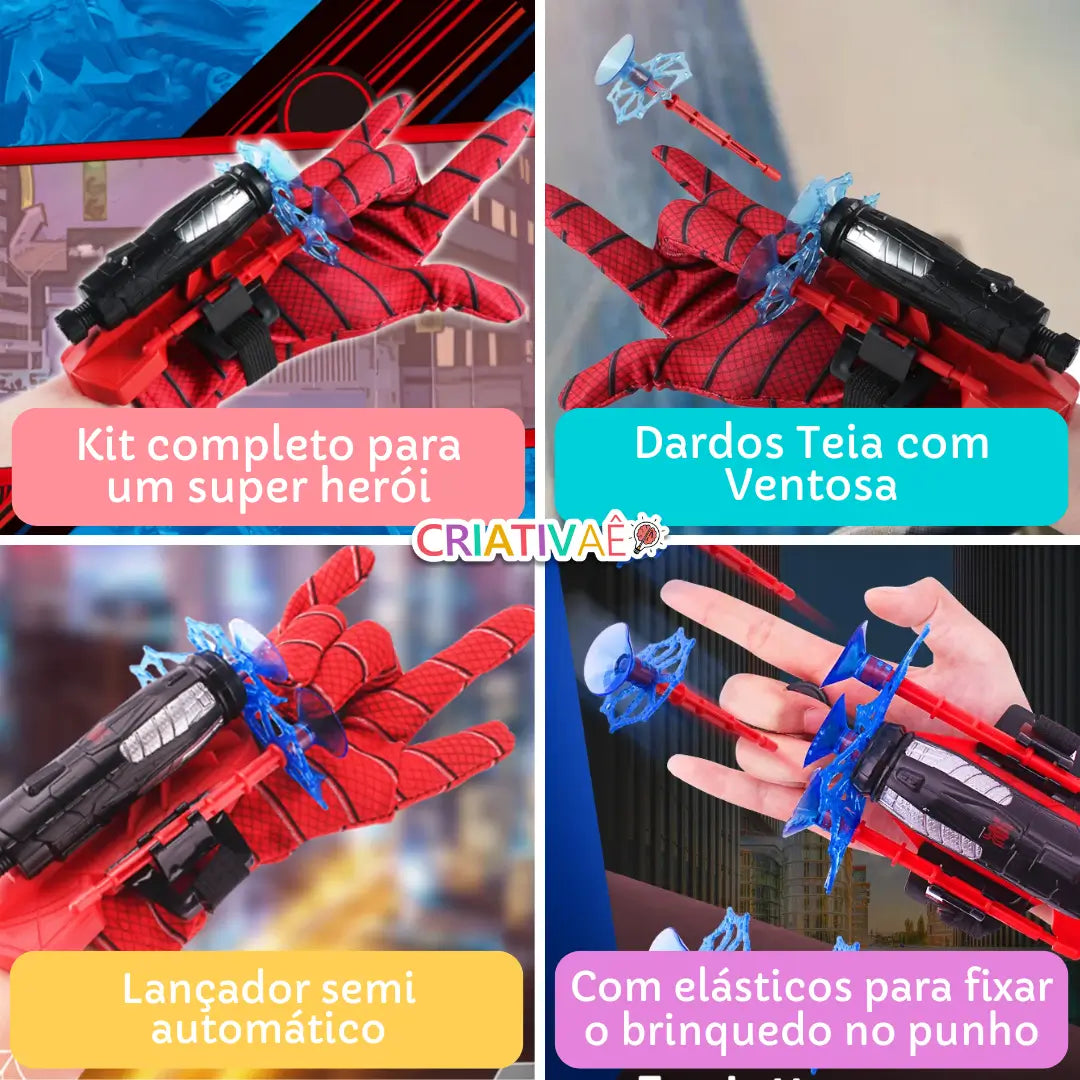 Spider Shot - Lançador de Dardo-Teia do Homem Aranha Spider Shot - Lançador de Dardo-Teia do Homem Aranha Criativaê