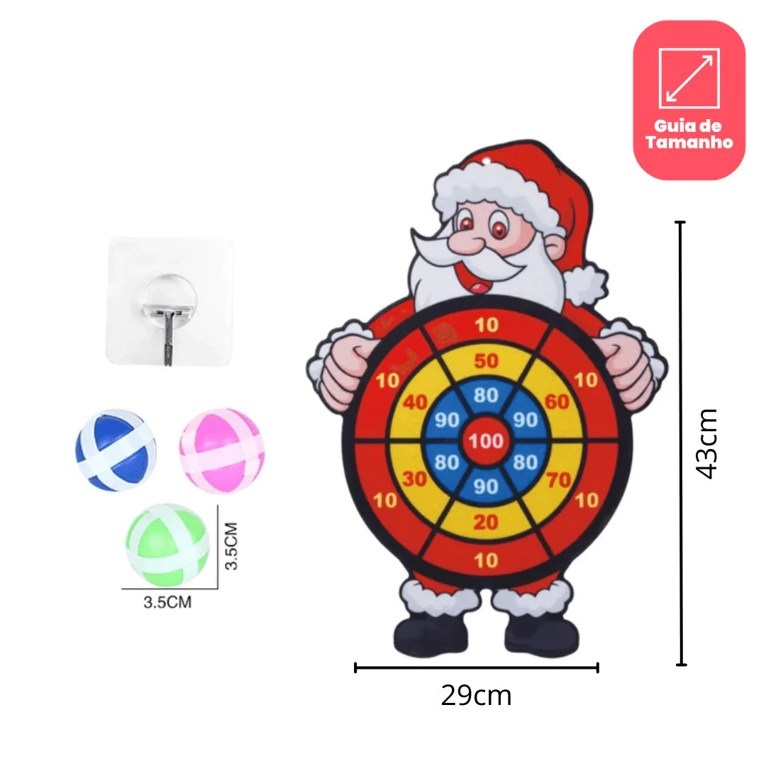 Sticky Ball Papai Noel - Brinquedo de Bola ao Alvo + Brinde Exclusivo 3+ Criativaê