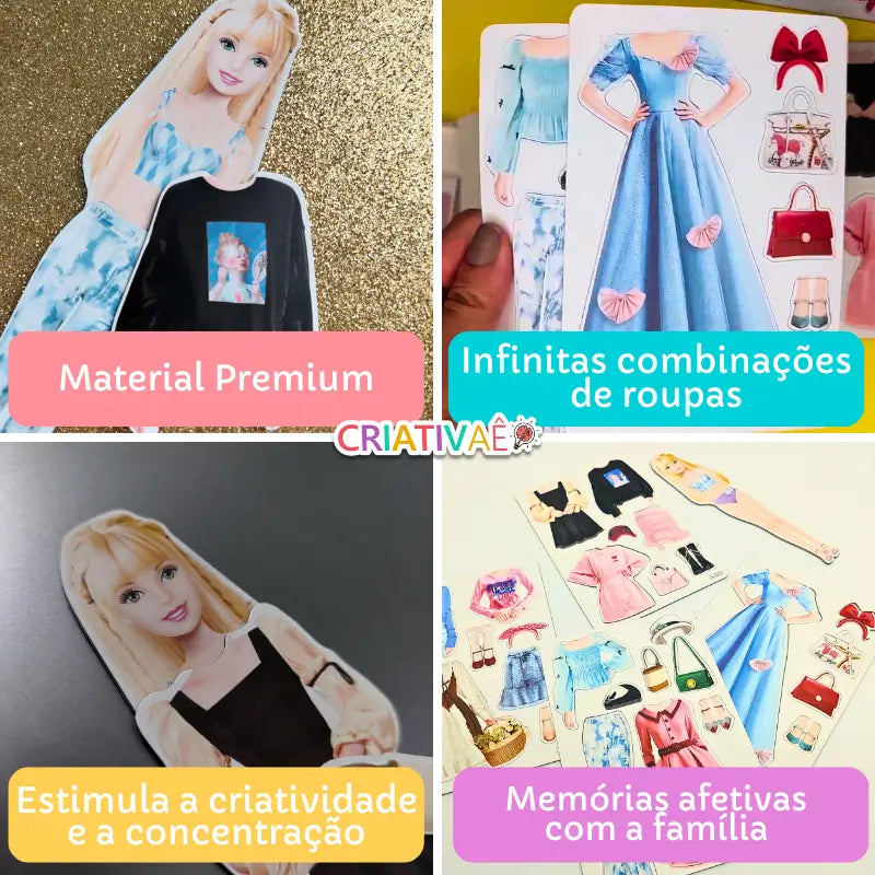 Styldoll - Boneca Fashionista Roupas Magnéticas Styldoll - Boneca Fashionista Roupas Magnéticas Criativaê