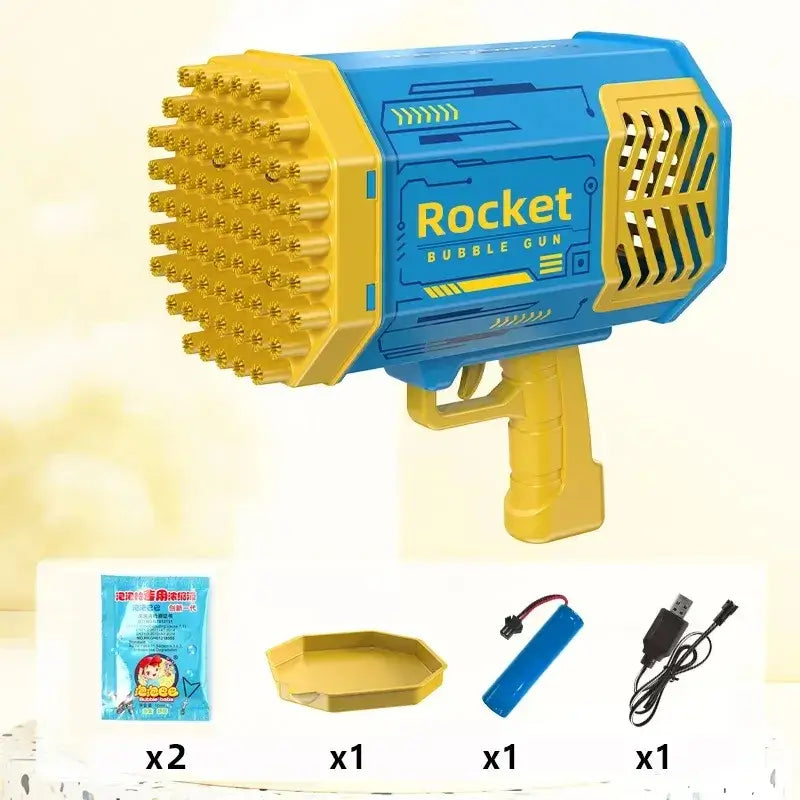 Super Bazuca de Bolhas de Sabão + Brinde Exclusivo Bazuca de Bolhas de Sabão Criativaê Azul e Amarelo