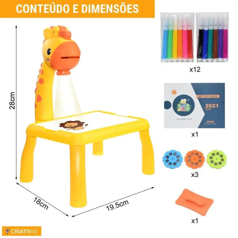 Table Kids - Mesa de Desenhos Interativos Infantil + Brinde Exclusivo 3+ Criativaê 