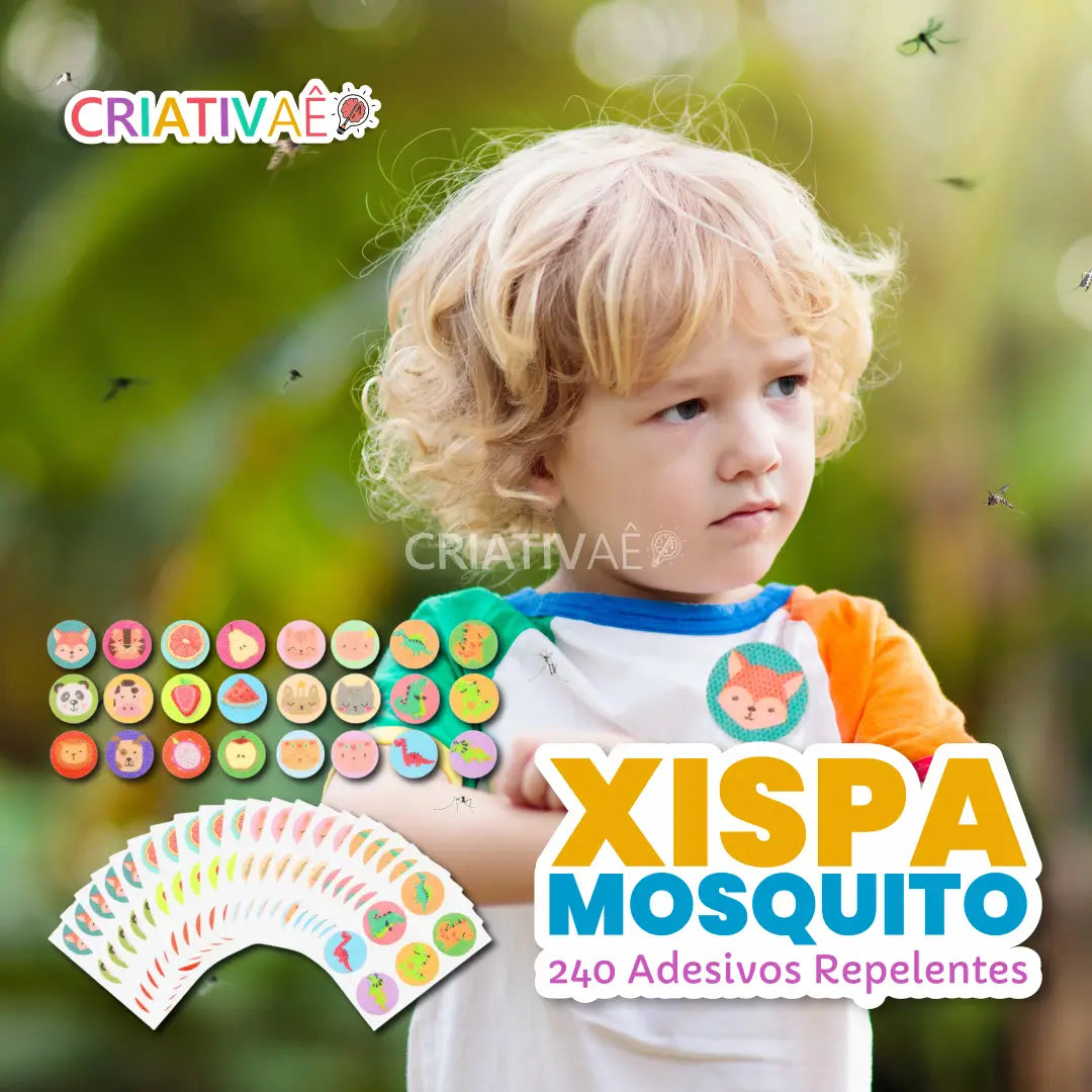 Xispa Mosquito - 240 Adesivos Repelentes contra Mosquitos Xispa Mosquito - Adesivos Repelentes contra Mosquitos Criativaê