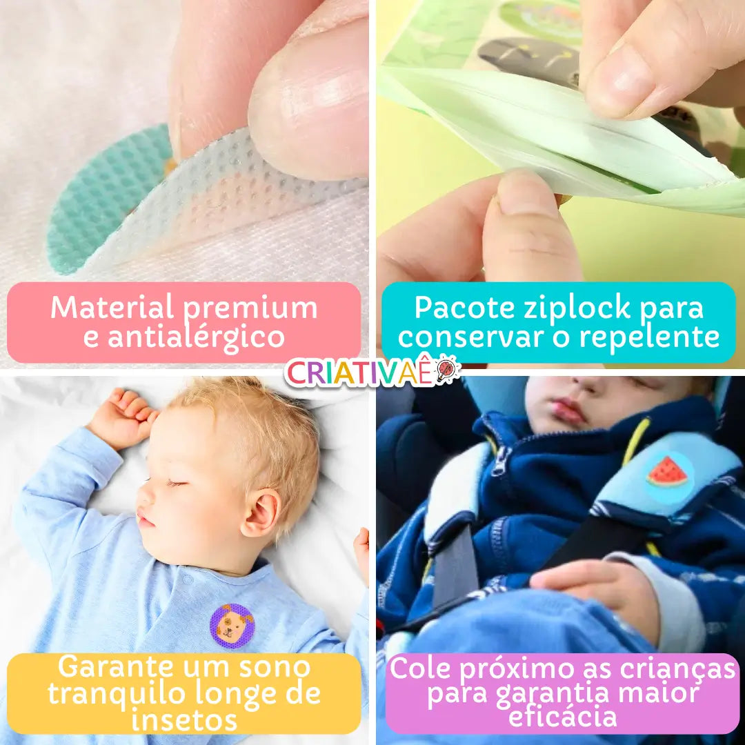 Xispa Mosquito - 240 Adesivos Repelentes contra Mosquitos Xispa Mosquito - Adesivos Repelentes contra Mosquitos Criativaê