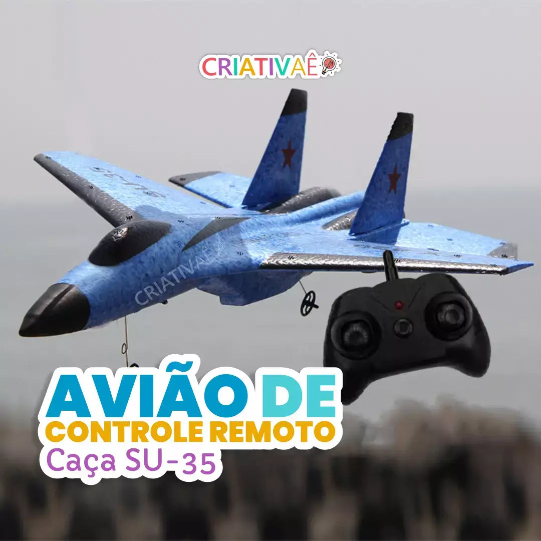 Avião de Controle Remoto Caça SU-35 + Brinde Exclusivo