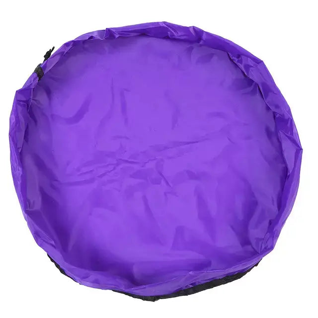 Brincou Guardou - Tapete Saco Porta Brinquedo + Brinde Exclusivo Criativaê 50 cm de Diâmetro Roxo