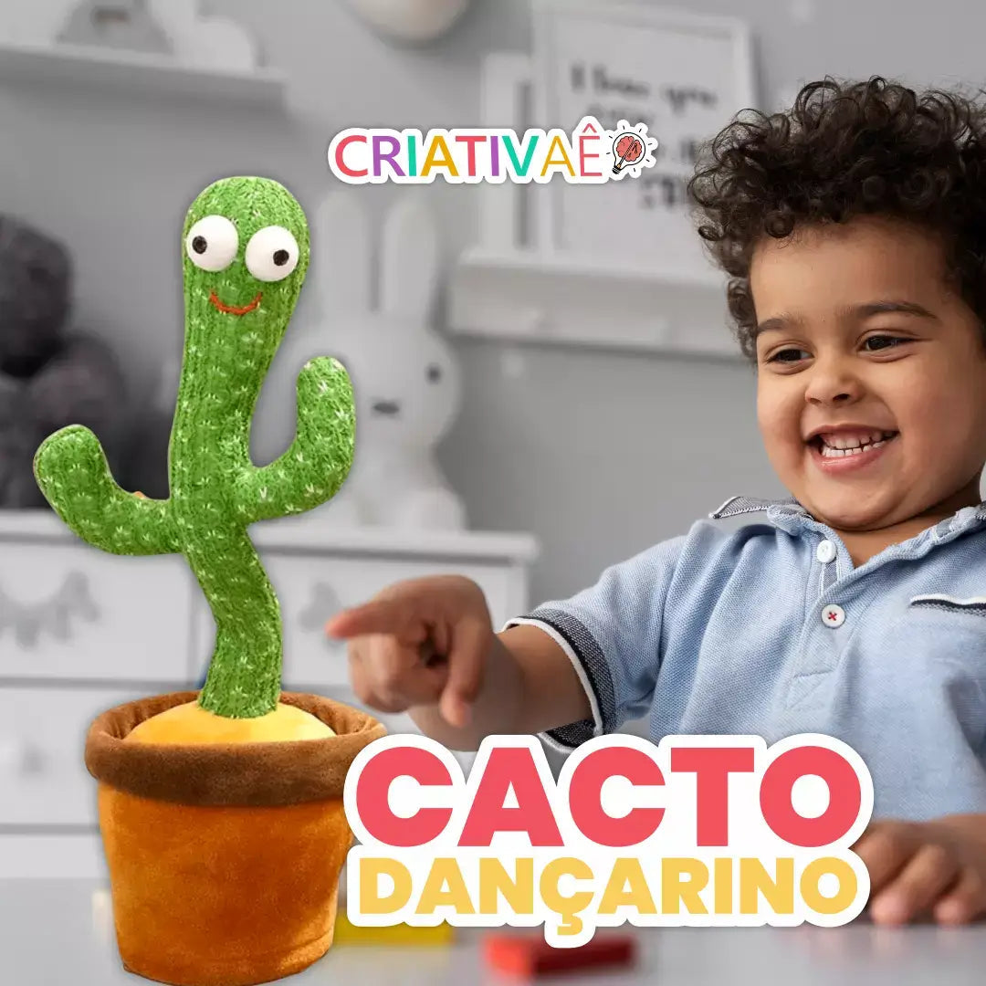Cacto Dançarino Falante de Pelúcia I&C 3 Criativaê