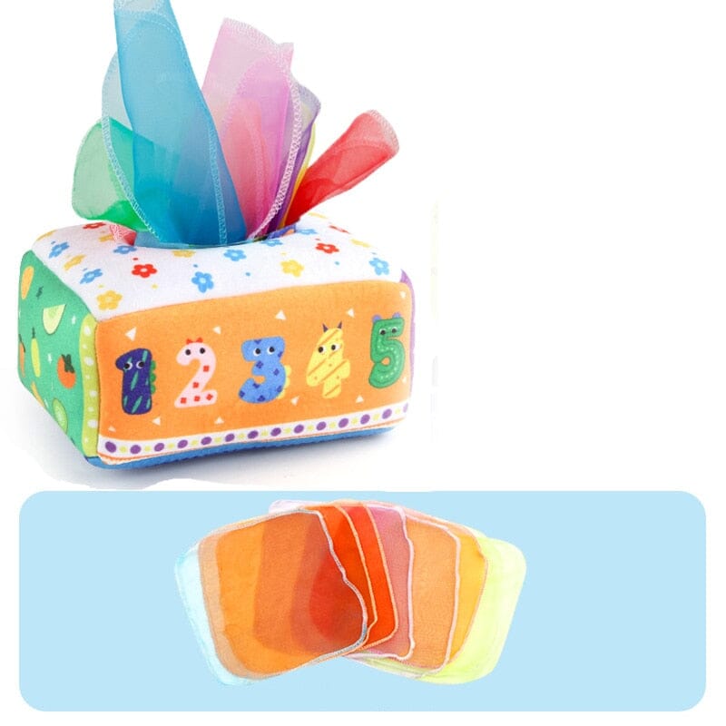 Caixa de Tecido Mágica Montessori -Para o aprendizado sensorial Criativaê 