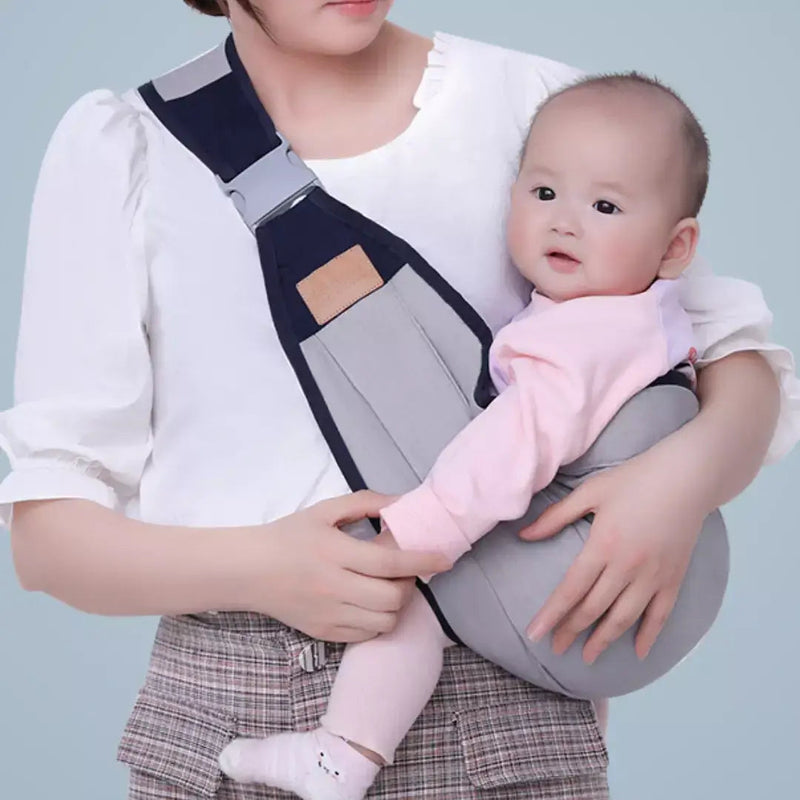 Canguruko - Suporte ajustável para transporte seguro do bebê Criativaê Cinza (Modelo 1) 