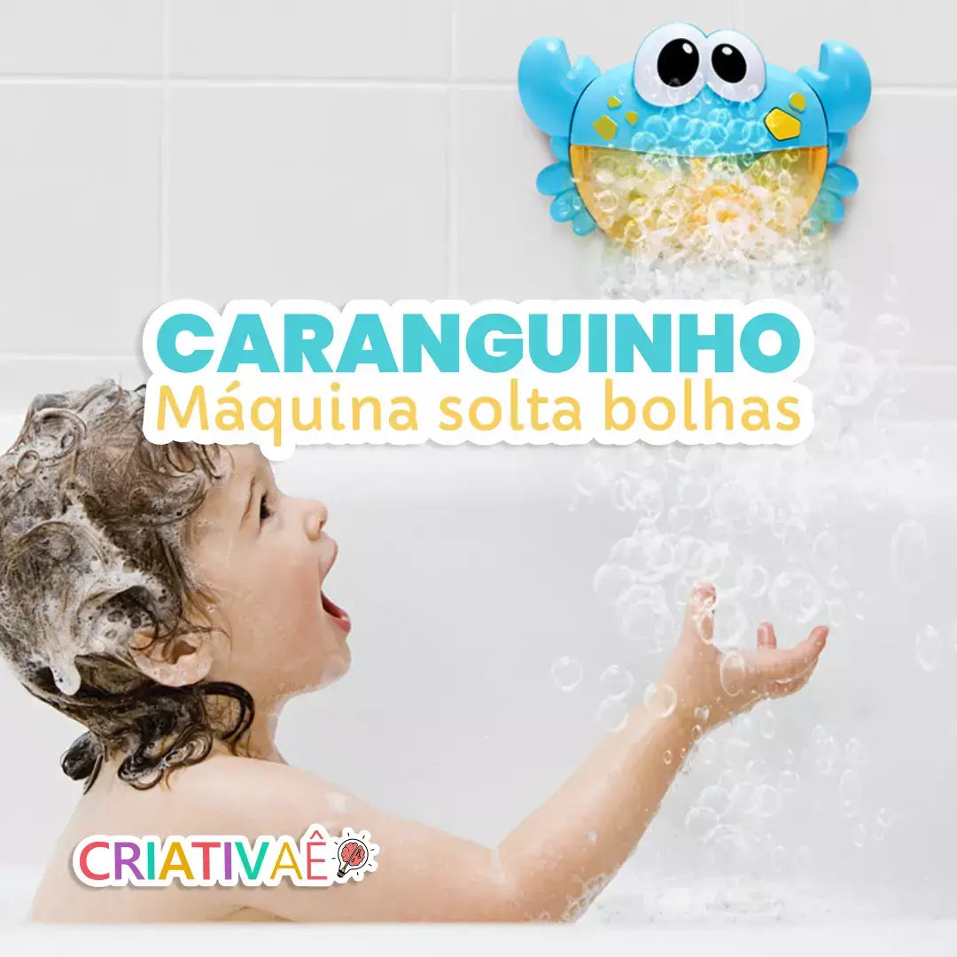 Caranguinho - Caranguejo solta bolhas banho divertido + Brinde Exclusivo 0-2 Criativaê