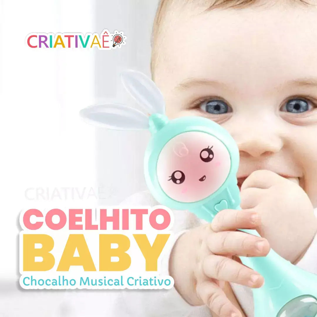 Coelhito Baby - Chocalho Musical Criativo I&C 3 Criativaê