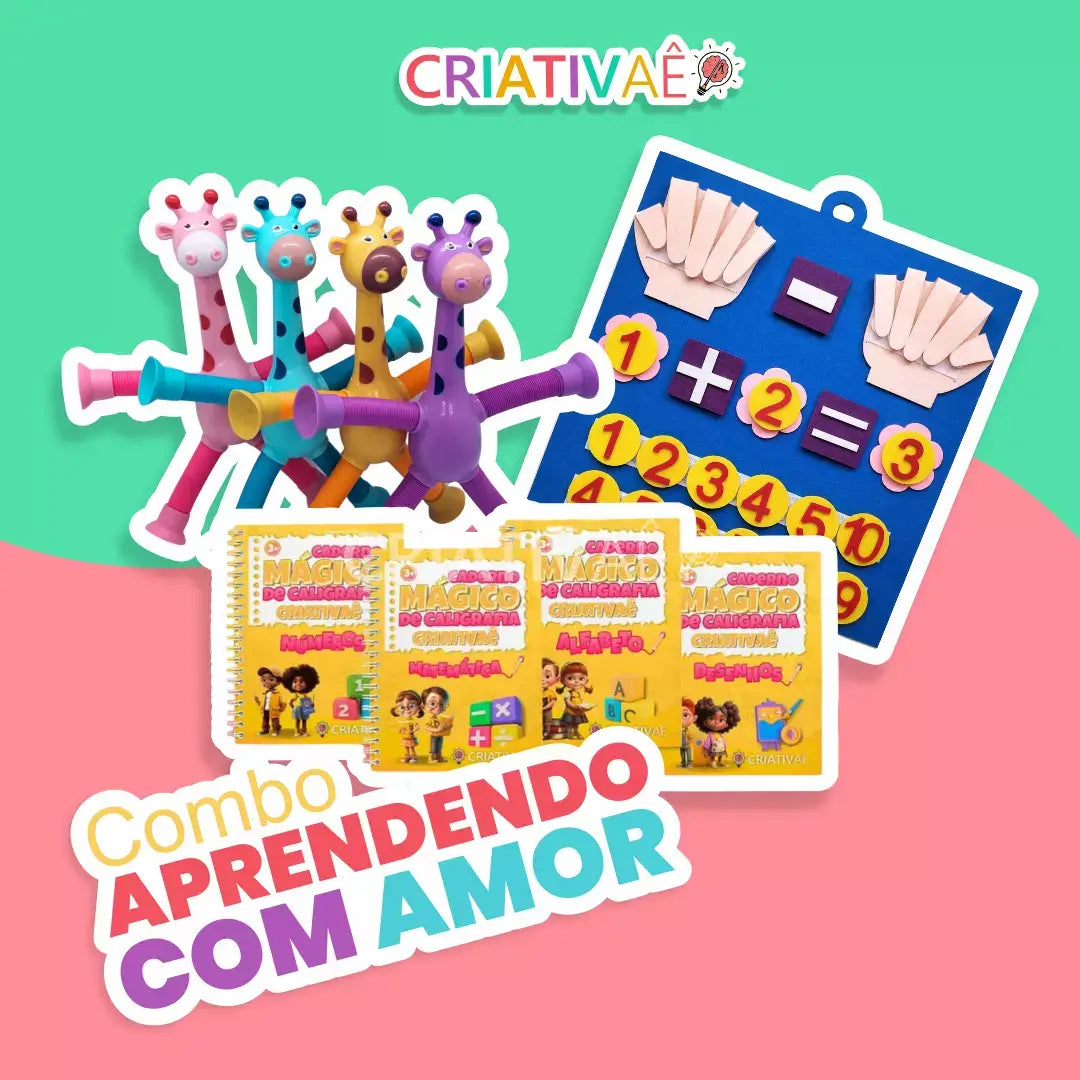 Combo Aprendendo com Amor + Brinde Exclusivo 3+ Criativaê